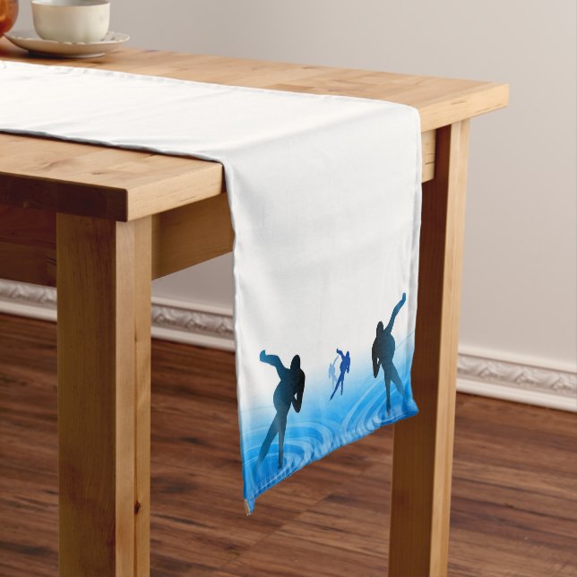 Ice Skating Short Table Runner (In Situ)