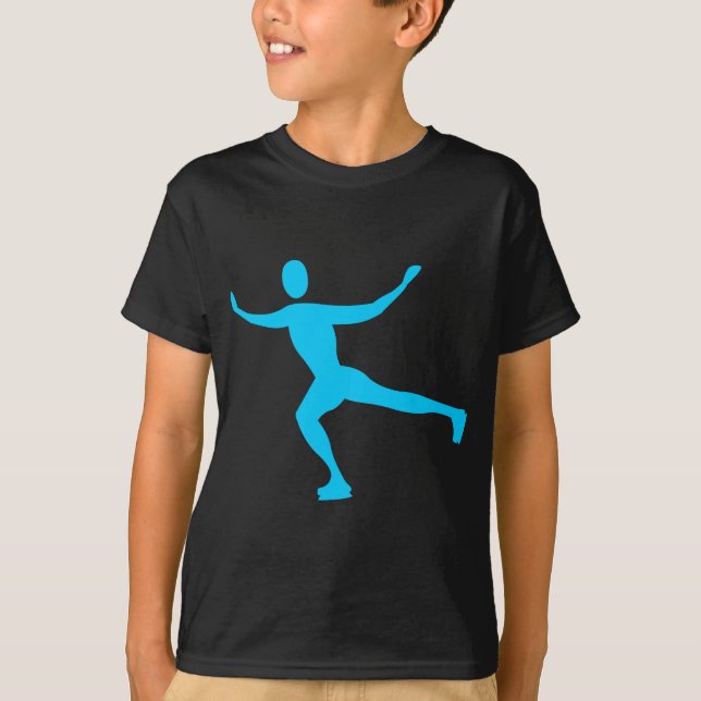 Ice Skating - Sky Blue T-Shirt (Front)