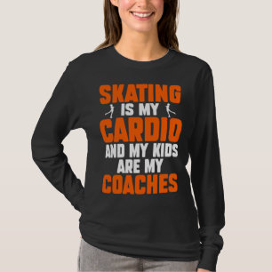 Ice Skating Speedskating Mom Cardio and Kids Are M T-Shirt