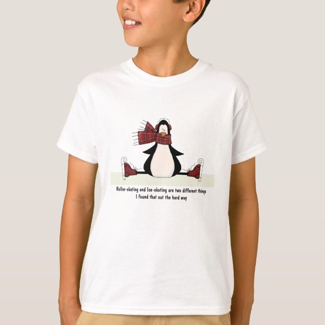 Ice Skating Split Kids T-Shirt (Front)