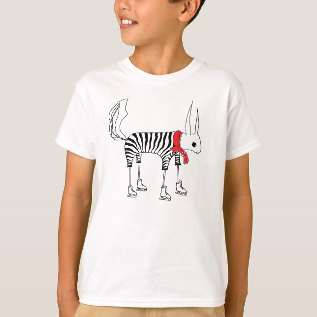 Ice Skating Squirrel T-Shirt (Front)