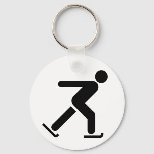 Ice Skating Symbol Keychain