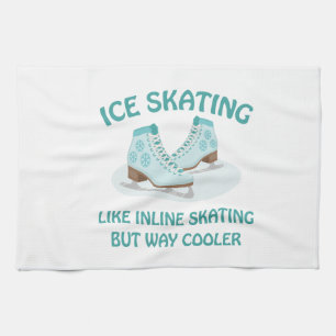 Ice Skating Tea Towel