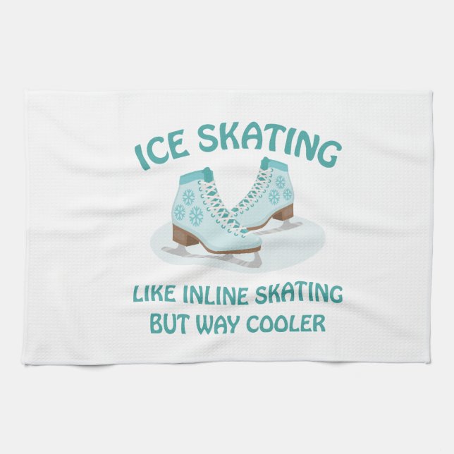 Ice Skating Tea Towel (Horizontal)