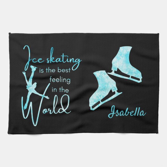 Ice Skating towel Blade frozen blue best feeling (Horizontal)
