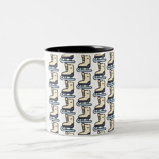 ice skating Two-Tone coffee mug (Left)