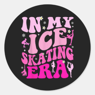 Ice Skating Vibes Skater Coach Figure Hockey Skate Classic Round Sticker