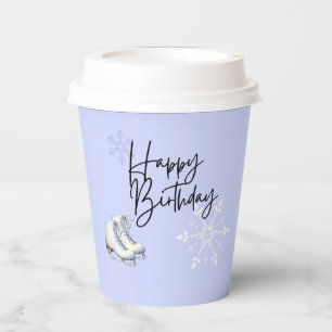 Ice Skating Winter Theme Birthday Party Paper Cups