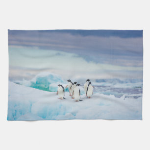 Ice & Snow Adelie Penguins Antarctica Tea Towel