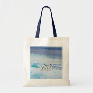 Ice & Snow Adelie Penguins Antarctica Tote Bag