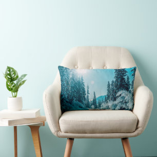 Ice & Snow Altai Nature Reserve, Russia Lumbar Cushion
