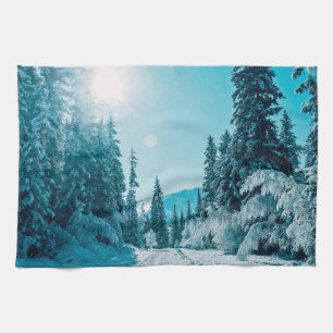 Ice & Snow Altai Nature Reserve, Russia Tea Towel
