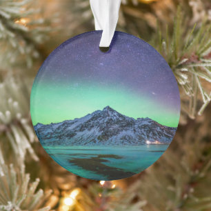 Ice & Snow   Aurora Borealis Milky Way Iceland Ornament