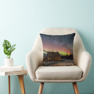 Ice & Snow Aurora Polaris Murmansk, Iceland Cushion
