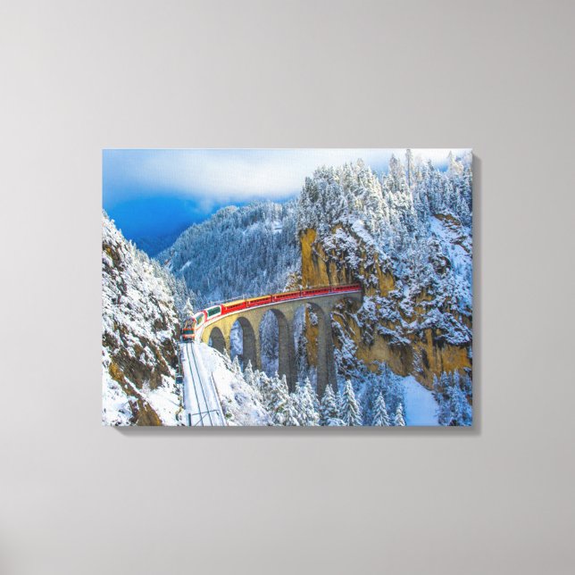 Ice & Snow | Bernina Express, Switzerland Canvas Print (Front)