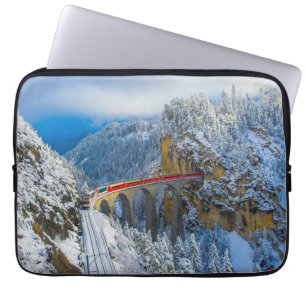 Ice & Snow Bernina Express, Switzerland Laptop Sleeve