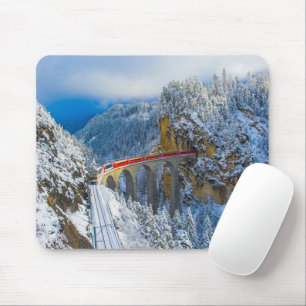 Ice & Snow Bernina Express, Switzerland Mouse Pad