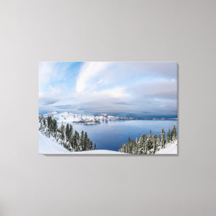Ice & Snow   Crater Lake Oregon Canvas Print