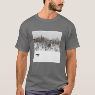 Ice & Snow Deer in Snow Quebec, Canada T-Shirt