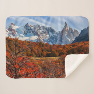 Ice & Snow El Chalten, Argentina Patagonia Sherpa Blanket