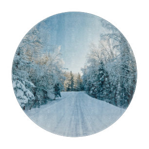 Ice & Snow Frozen Winter Road Russia, Siberia Cutting Board