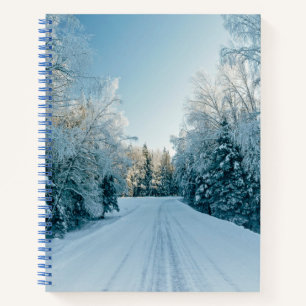 Ice & Snow Frozen Winter Road Russia, Siberia Notebook