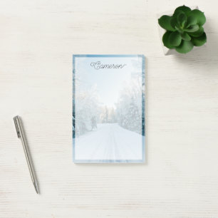 Ice & Snow Frozen Winter Road Russia, Siberia Post-it Notes