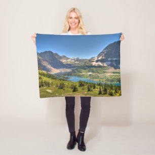 Ice & Snow   Glacier National Park, Montana Fleece Blanket
