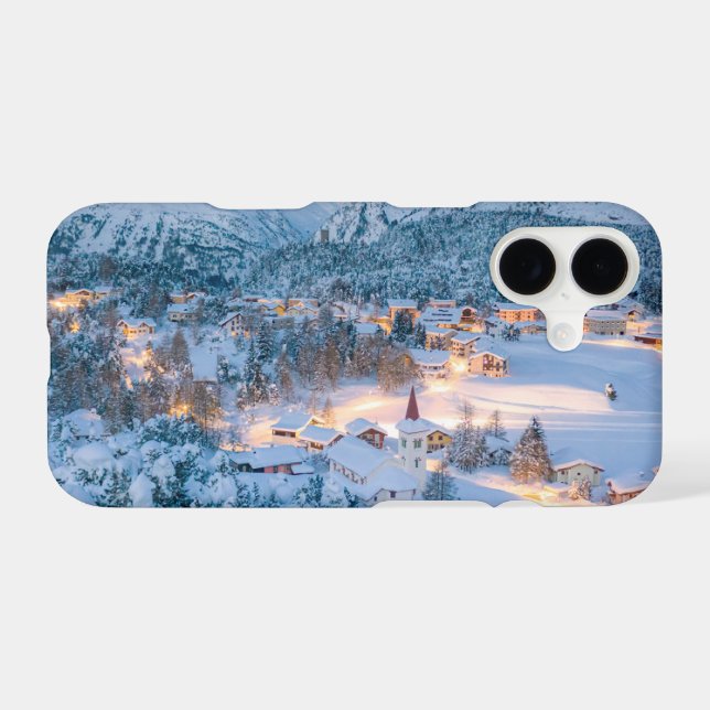 Ice & Snow | Graubunden, Engadin, Switzerland iPhone Case (Back Horizontal)