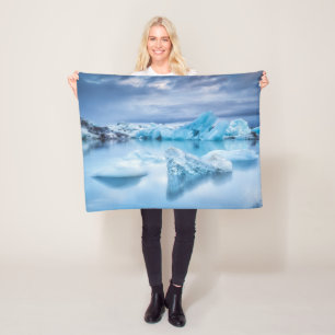 Ice & Snow   Jokulsarlon Lagoon, Iceland Fleece Blanket