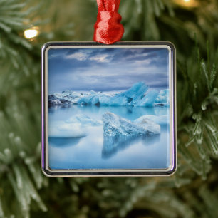Ice & Snow   Jokulsarlon Lagoon, Iceland Metal Tree Decoration