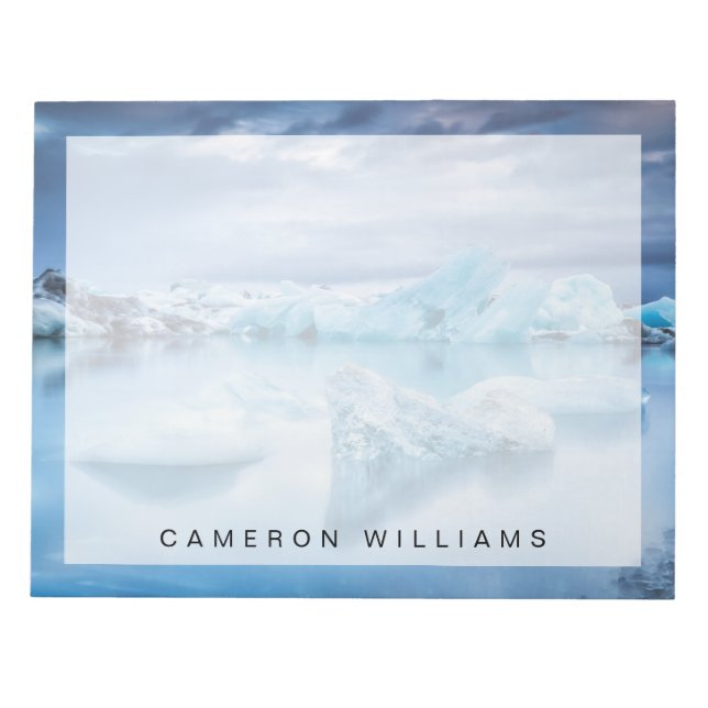 Ice & Snow | Jokulsarlon Lagoon, Iceland Notepad (Front)