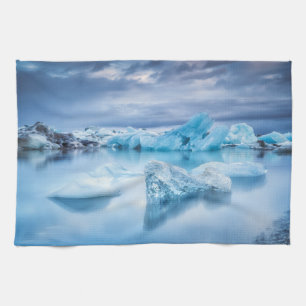 Ice & Snow   Jokulsarlon Lagoon, Iceland Tea Towel