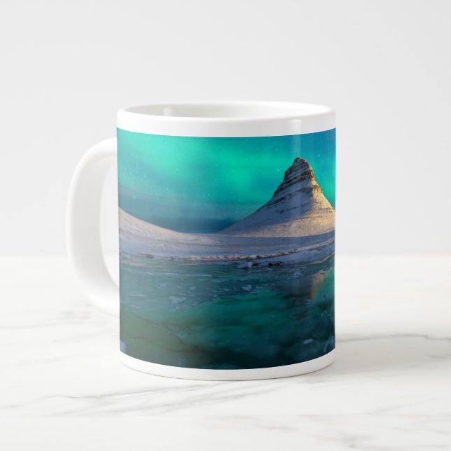 Ice & Snow | Kirkjufell Mountain, Iceland Large Coffee Mug (Front Left)