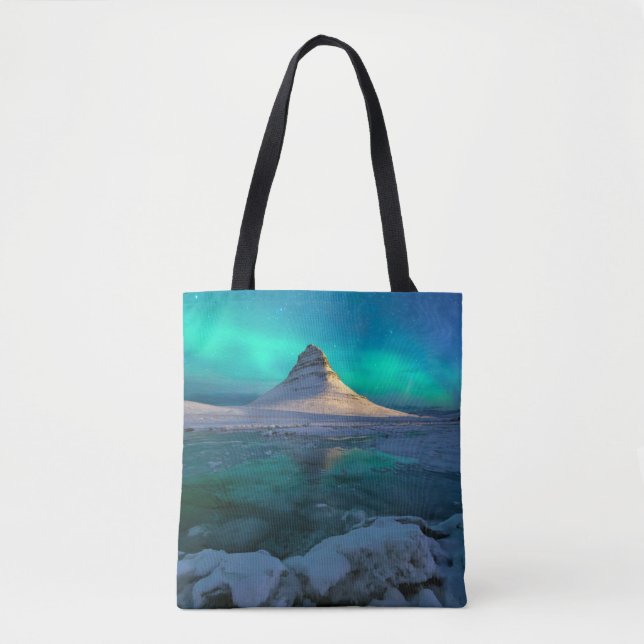Ice & Snow | Kirkjufell Mountain, Iceland Tote Bag (Front)