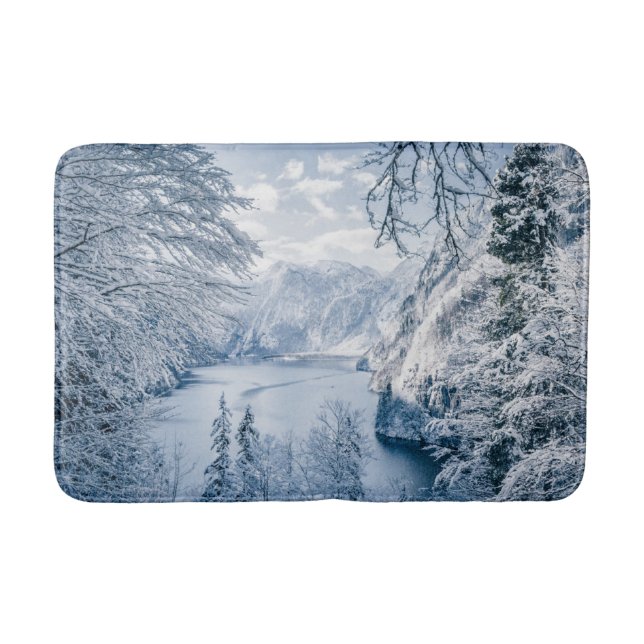 Ice & Snow | Königssee Lake, Germany Bath Mat (Front)