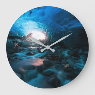 Ice & Snow Mendenhall Glacier, Juneau, Alaska Large Clock