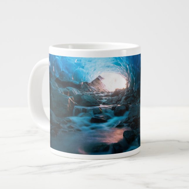 Ice & Snow | Mendenhall Glacier, Juneau, Alaska Large Coffee Mug (Front Left)