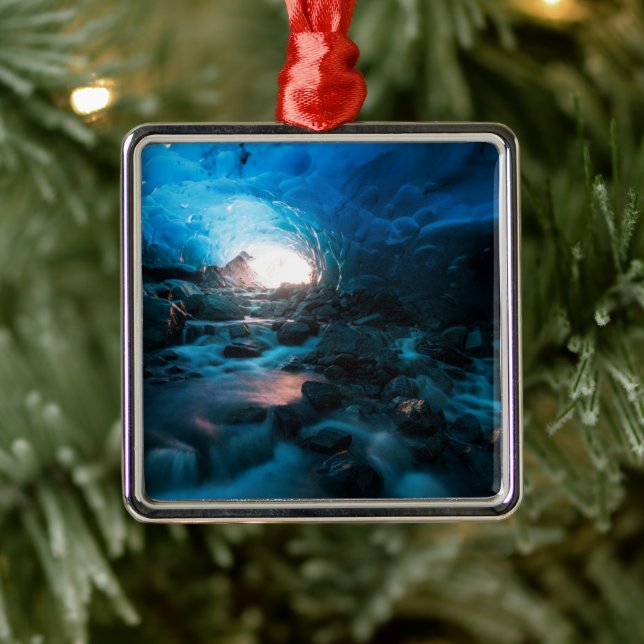 Ice & Snow | Mendenhall Glacier, Juneau, Alaska Metal Tree Decoration (Tree)