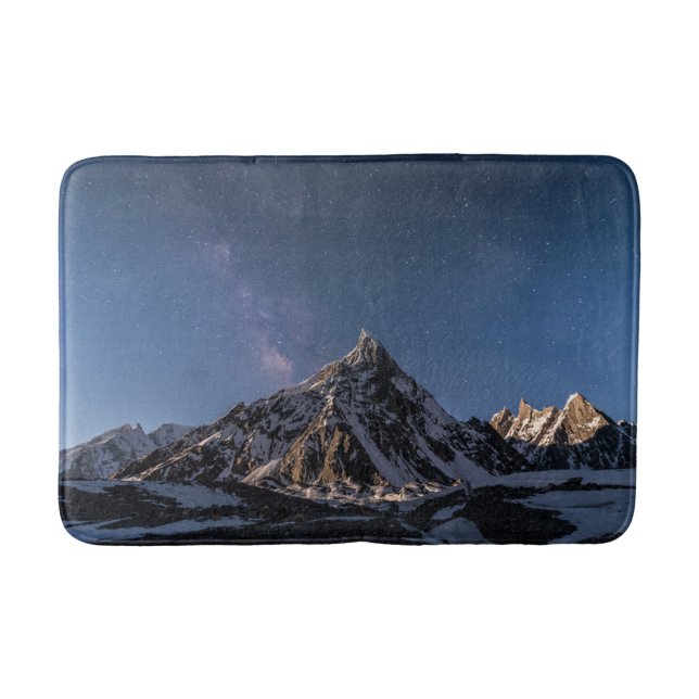 Ice & Snow |  Milky Way Baltoro Glacier, Pakistan Bath Mat (Front)