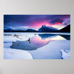 Ice & Snow   Mt. Rundle, Canada Poster