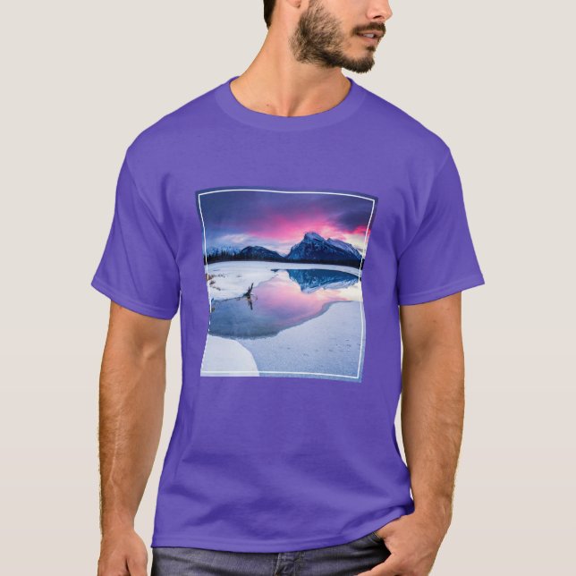 Ice & Snow | Mt. Rundle, Canada T-Shirt (Front)