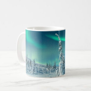 Ice & Snow   Northern Lights, Lapland, Finland Coffee Mug