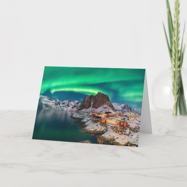 Ice & Snow | Northern Lights, Norway Card (Front)