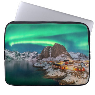 Ice & Snow Northern Lights, Norway Laptop Sleeve