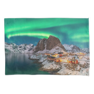 Ice & Snow   Northern Lights, Norway Pillowcase
