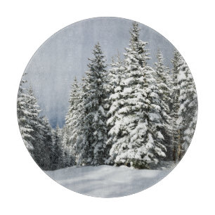 Ice & Snow Pine Woodland, Austria Cutting Board