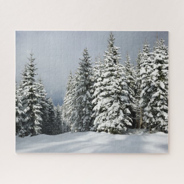 Ice & Snow | Pine Woodland, Austria Jigsaw Puzzle (Horizontal)