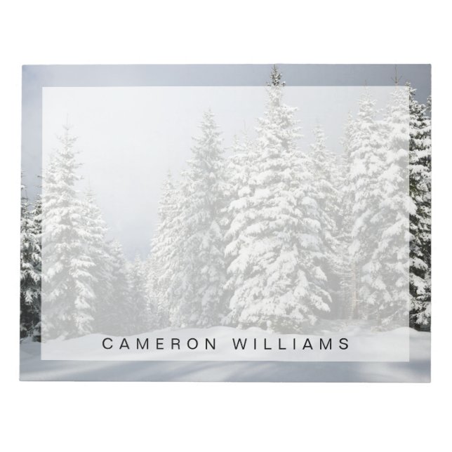 Ice & Snow | Pine Woodland, Austria Notepad (Front)