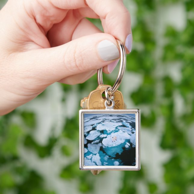 Ice & Snow | Polar Bear, Arctic Ocean, Svalbard Key Ring (Hand)